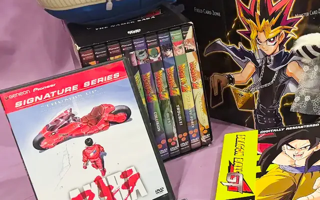 Anime movies on DVD, including Akira and Dragon Ball Z