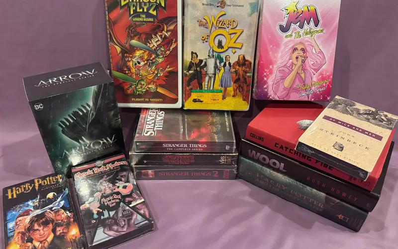Physical media: VHS tapes, DVD box sets and hardcover books
